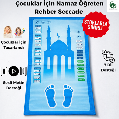 Çocuklar için Rehber Seccade (Mavi)